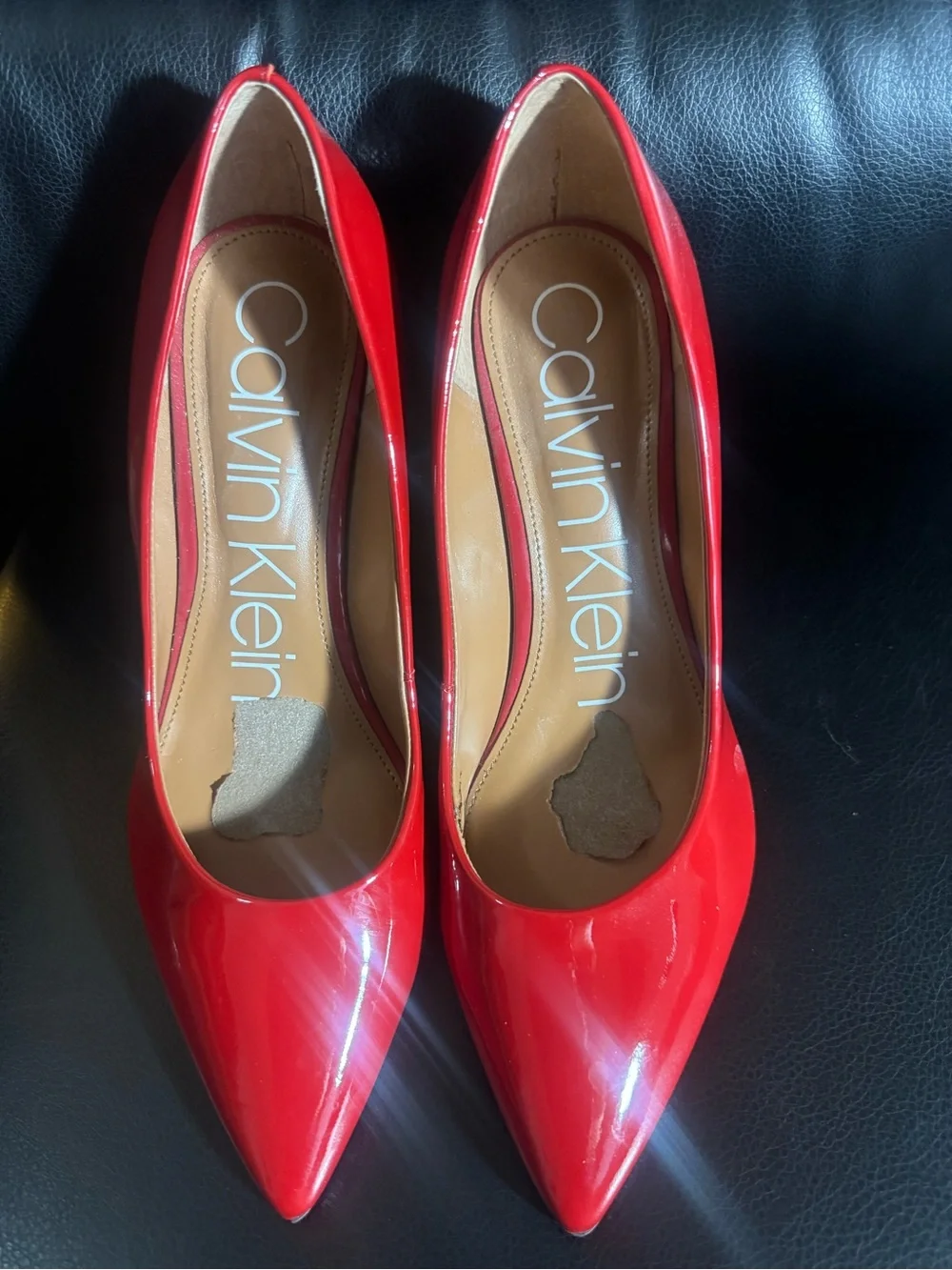 Glossy Red Patent Pointed-Toe High Heels